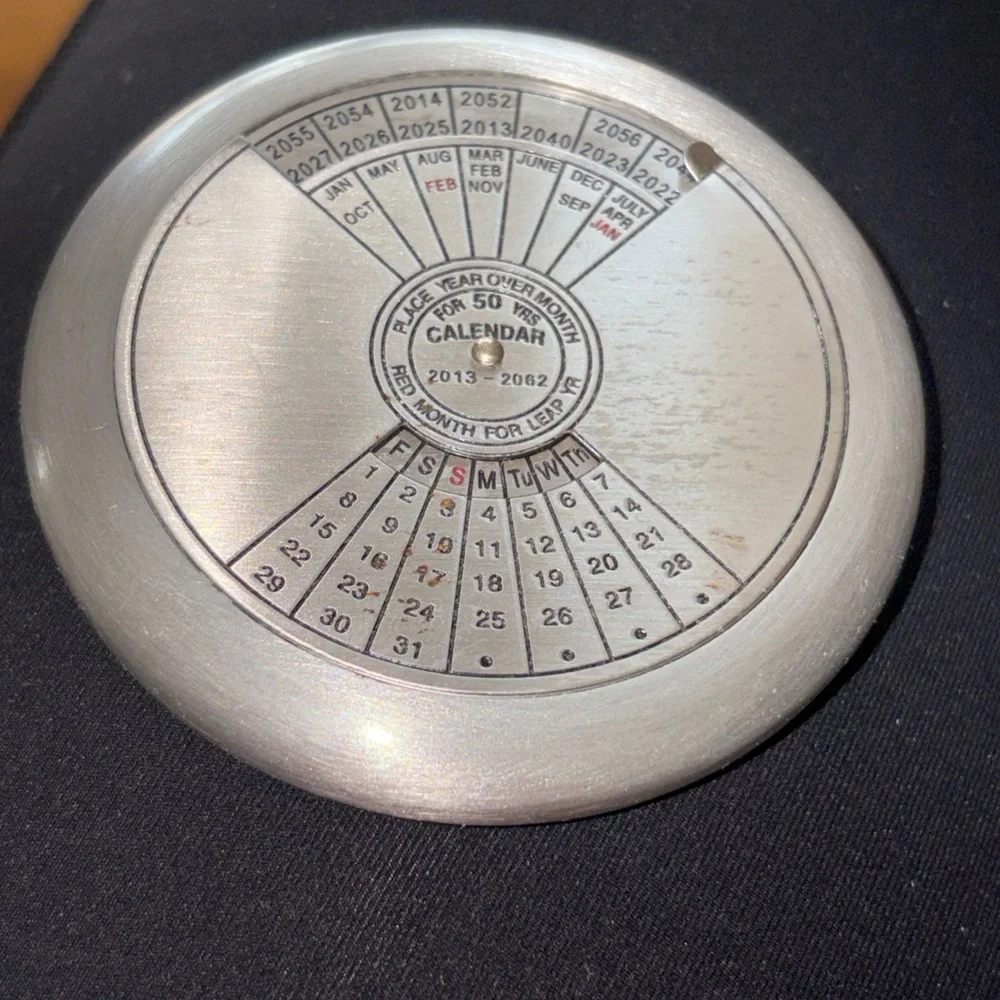 Kikkerland 50 Year Calendar Paperweight 2013-2062